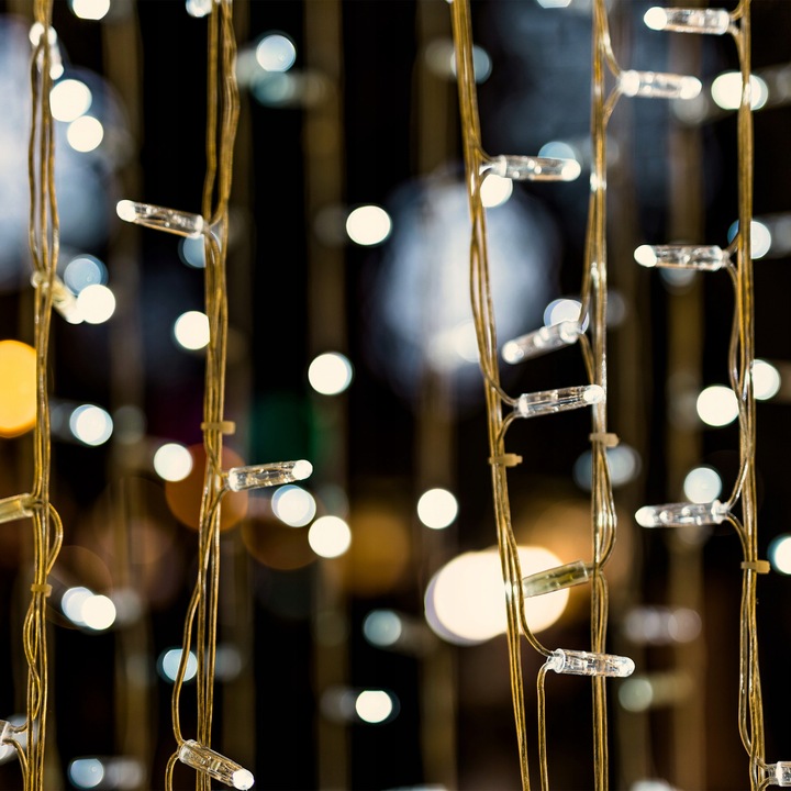 KURTYNA LED ŚWIETLNA 3x3 m NA OKNO WEWNĘTRZNA ZEWNĘTRZNA 230v Z