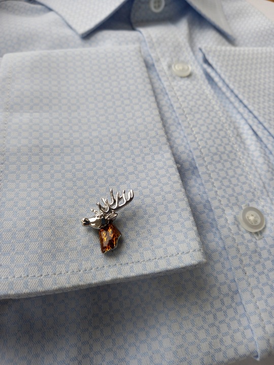 Srebrne spinki do mankietów Exciting Poroże Jeleń