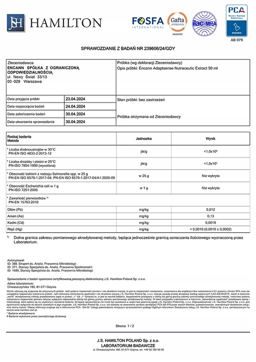 Encann Cordyceps (Maczużnik Bojowy) + Lion's Mane silny ekstrakt 2x50 ml