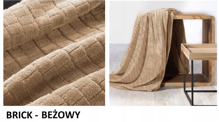 GRUBY CIEPŁY MIĘKKI KOC WYTŁACZANY 160x200cm PLED NARZUTA WZORY KOLORY