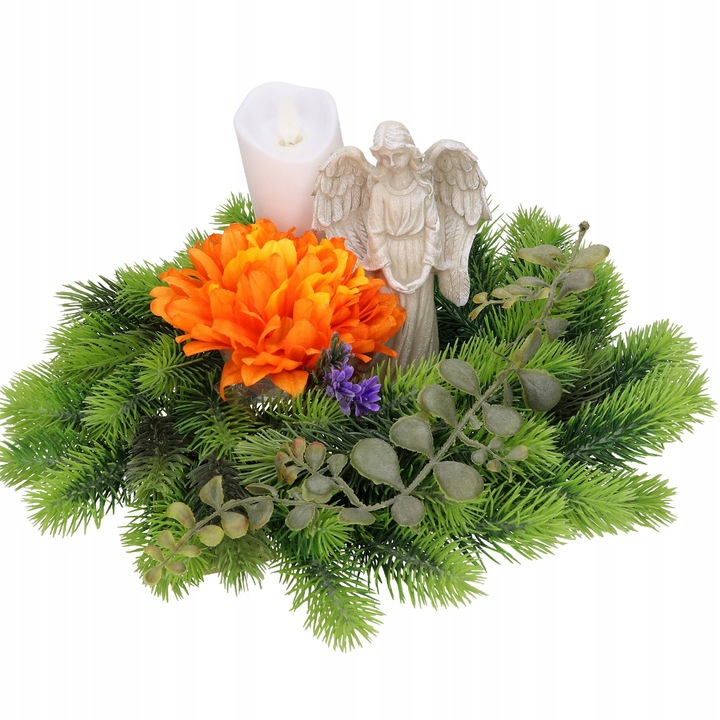 ANIOŁ STRÓŻ ANIOŁEK FIGURKA NA KOMUNIĘ, ŚLUB GRÓB WIANEK STROIK NA PREZENT