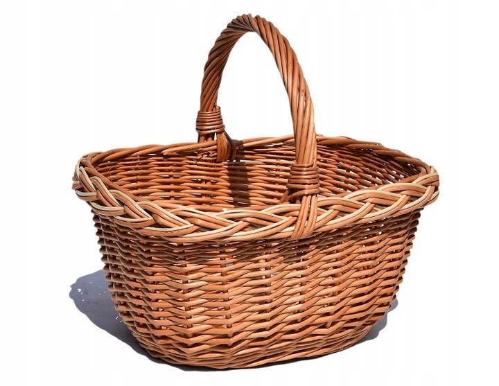 Koszyczek na zakupy wiklinowy do lasu, grzyby PREZENT Kosz do zbioru