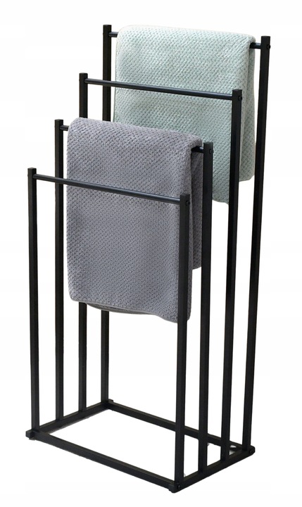STOJAK NA RĘCZNIKI WIESZAK STOJĄCY PODŁOGOWY ŁAZIENKOWY 4 RAMIONA