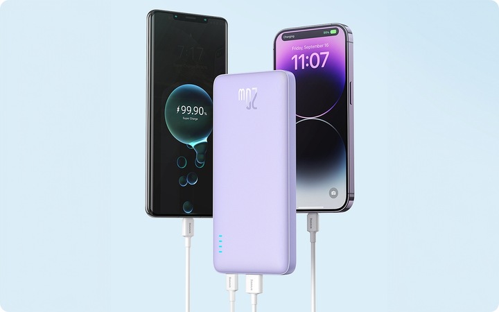 BASEUS POWER BANK Z SZYBKIM ŁADOWANIEM 10000MAH 20W USB-C USB-A BEZPIECZNY