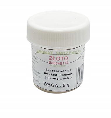 BARWNIK SPOŻYWCZY ZŁOTY JADALNY DO TORTU 6g