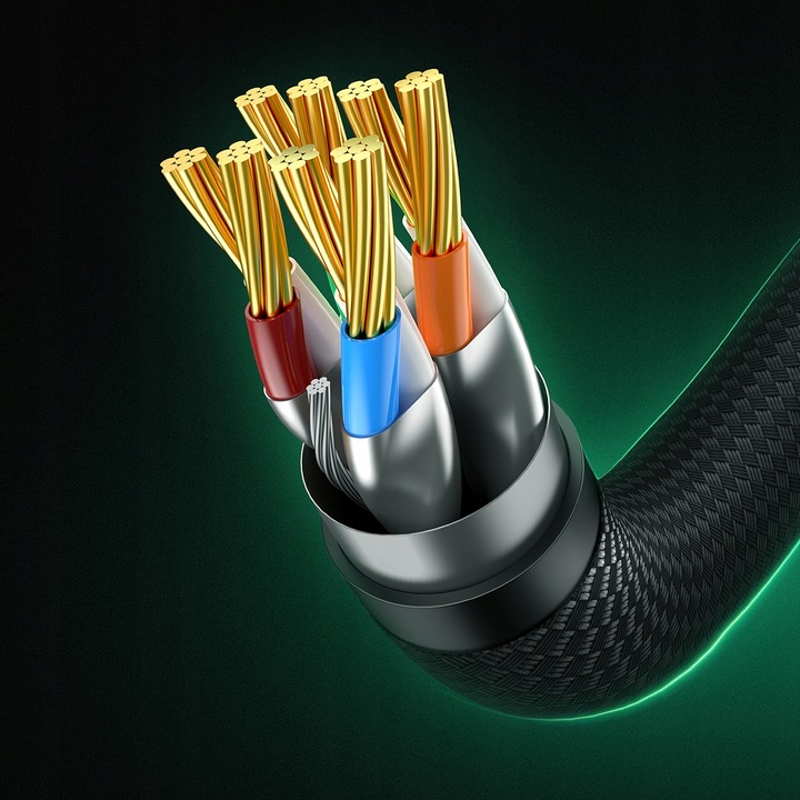 BASEUS SZYBKI KABEL SIECIOWY RJ45 CAT8 40GB/S MOCNY PRZEWÓD DO INTERNETU 1m