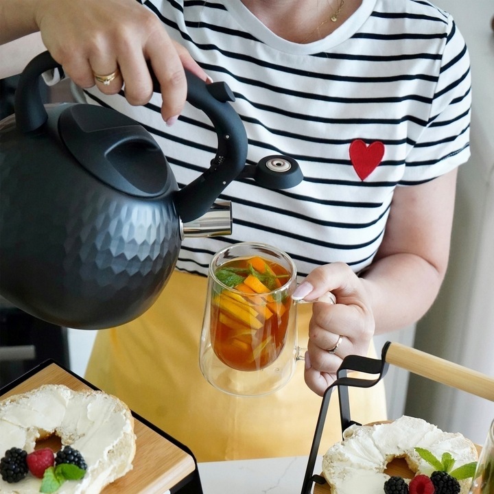 CZAJNIK na GAZ Indukcja BEZDOTYKOWY Gwizdek STAL Konighoffer Mauro 3l