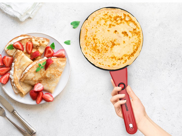 NALEŚNIKARKA ELEKTRYCZNA SZYBKA PATELNIA DO NALEŚNIKÓW BEZ UŻYCIA