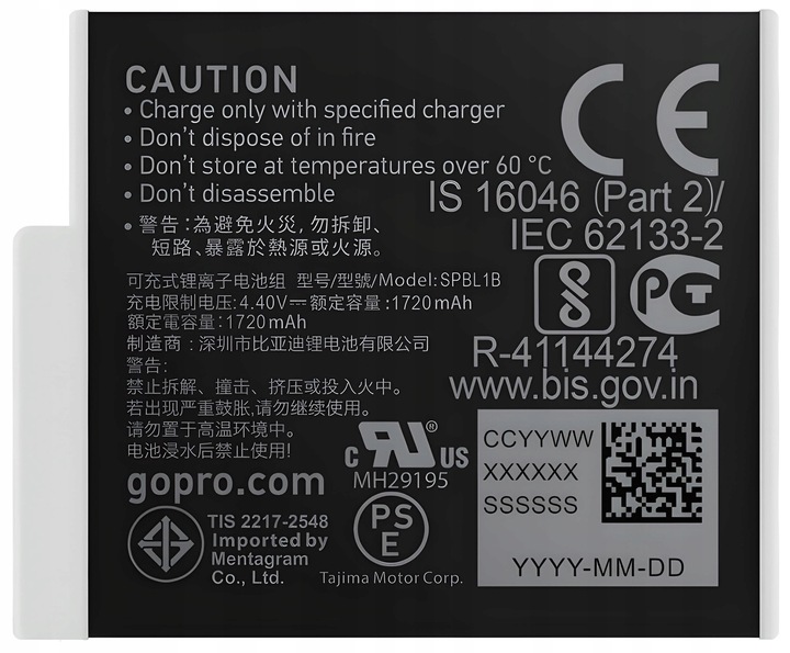 Akumulator GOPRO Enduro do Hero 9 / 10 Black