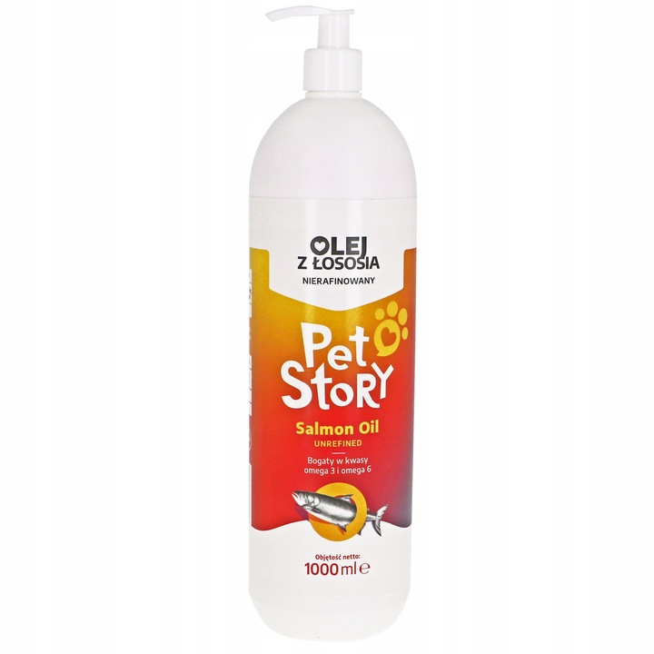 100% OLEJ Z ŁOSOSIA dla Psa Kota 1L Nirafinowany