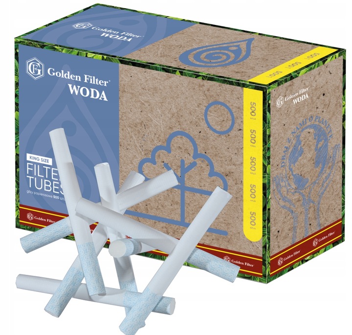 Gilzy papierosowe GOLDEN FILTER 500szt X 4 ŻYWIOŁY zestaw 2000szt