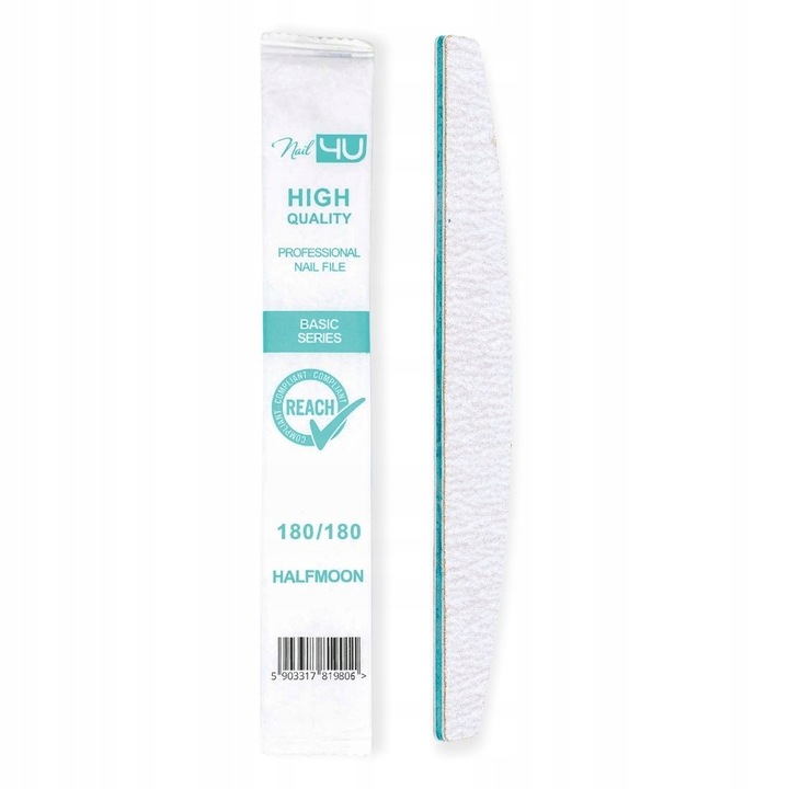 ZESTAW JEDNORAZOWYCH PILNIKÓW DO PAZNOKCI Nail4U 180/180 ŁÓDKA 100 szt
