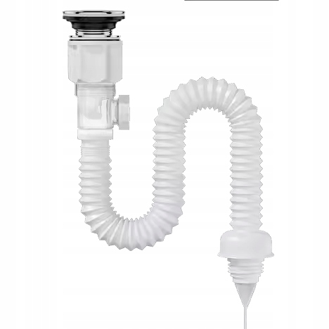 ZESTAW: SYFON UMYWALKOWY DO UMYWALKI + KOREK KLIK-KLAK Z PRZELEWEM