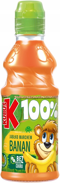 KUBUŚ 100% Sok Banan Marchew Jabłko 12 x 300ml