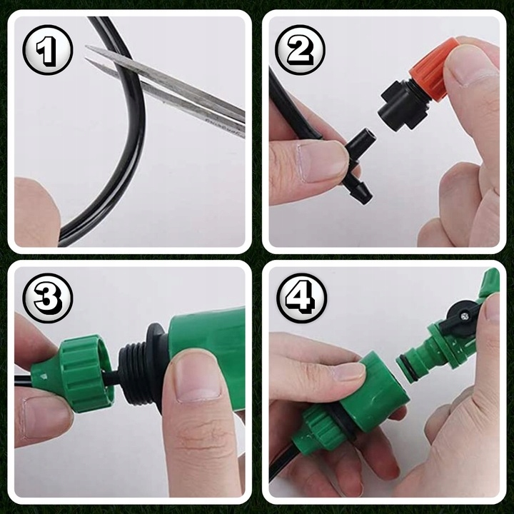 ZESTAW DO NAWADNIANIA KROPELKOWEGO SYSTEM DO KWIATKÓW ROŚLIN 25m + 30dysz