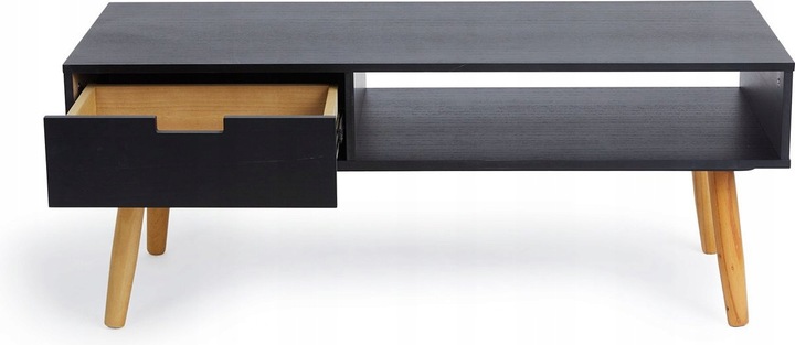 KOMODA Szafka RTV Kredens Regał na Telewizor z Szufladą CZARNY