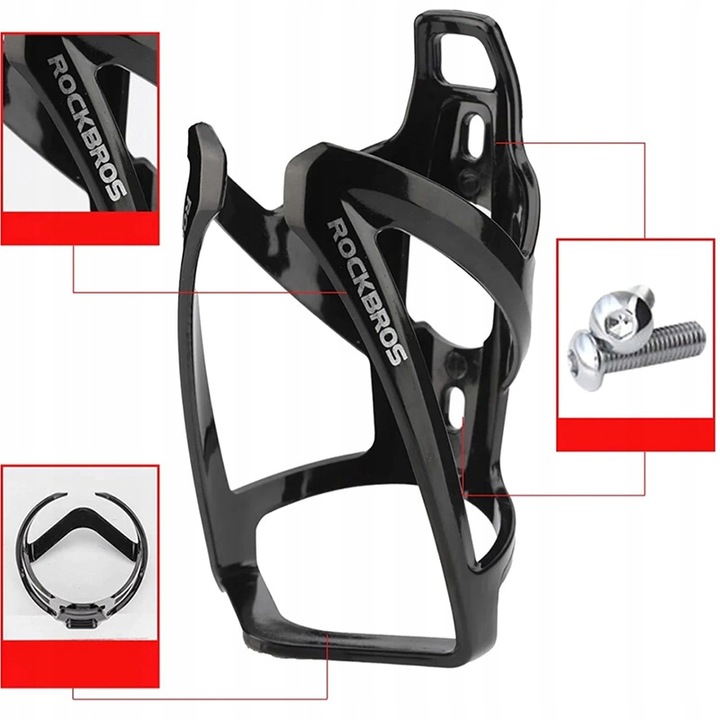 Uchwyt koszyk na bidon do roweru na ramę Rockbros+śruby, imbus