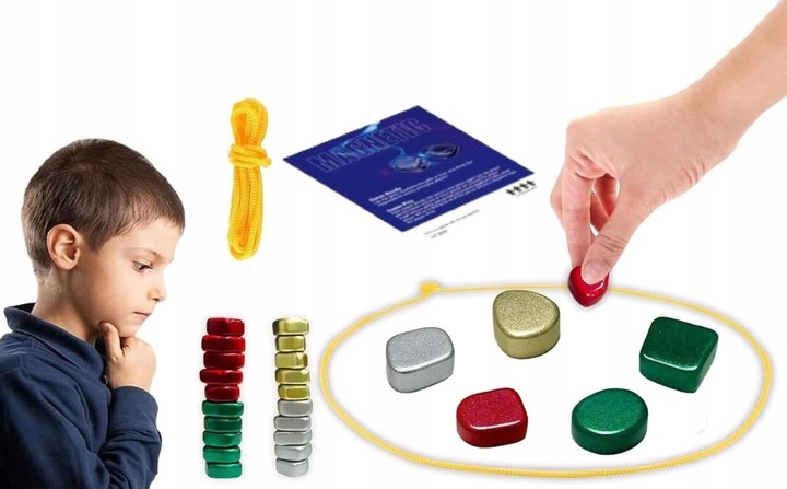 Magnetyczna gra edukacyjna - Kolorowe Kamienie Magnetyczne gra planszowa