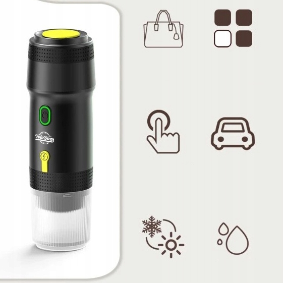 PRZENOŚNY EKSPRES DO KAWY 125W 3W1 Turystyczny Bezprzewodowy