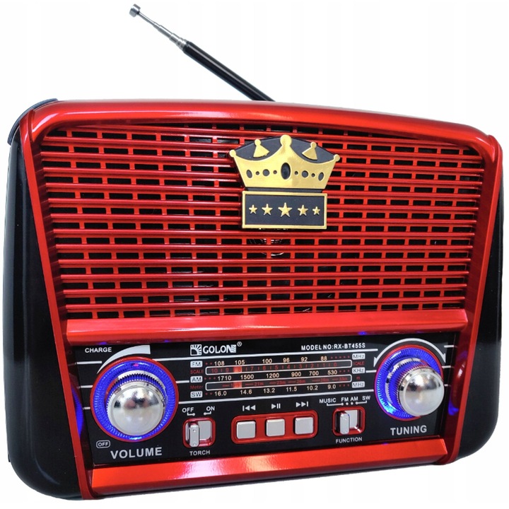 RADIO RETRO PRZAENOŚNE KUCHENNE SOLAR BLUETOOTH AKUMULATOR USB