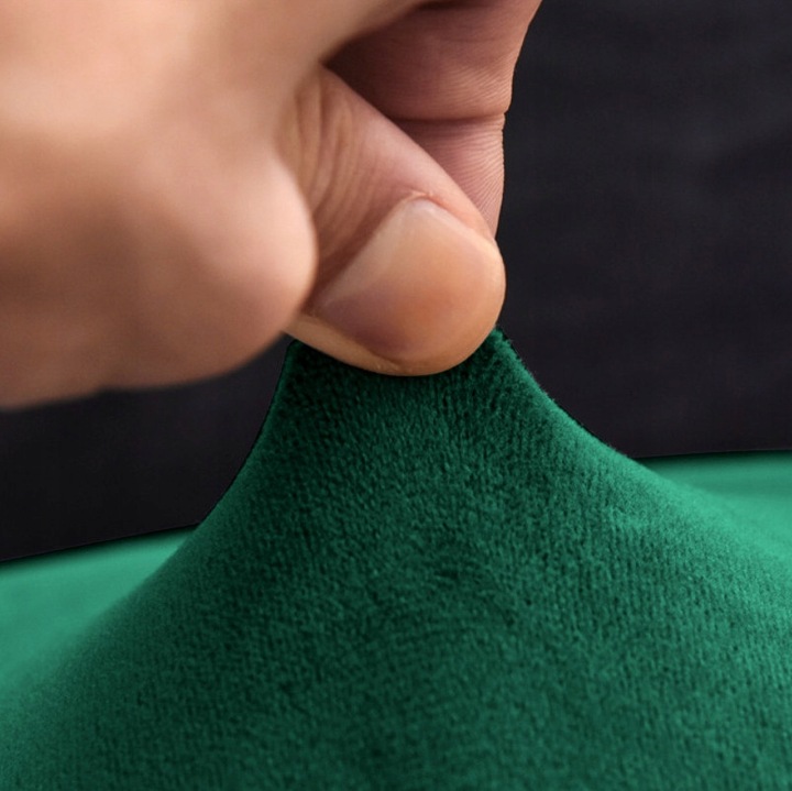 POKROWIEC NA FOTEL USZAK BUTELKOWA ZIELEŃ WELUR ELASTYCZNY GRUBY PREMIUM