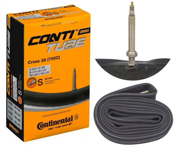 Dętka rowerowa Continental Cross 28x1.5-1.75 32/47-622 FV 42mm