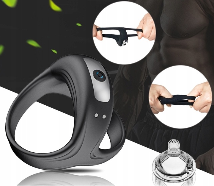 WIBRUJĄCY PIERŚCIEŃ RING NA PENISA I JĄDRA 10 FUNKCJI WIBRACJI COCK RING