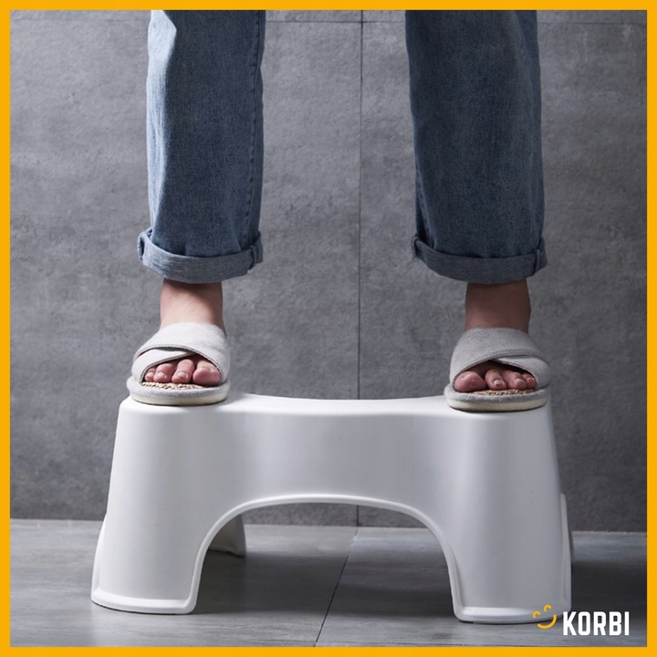 PODNÓŻEK TOALETOWY PODEST ŁAZIENKOWY TABORET BIAŁY