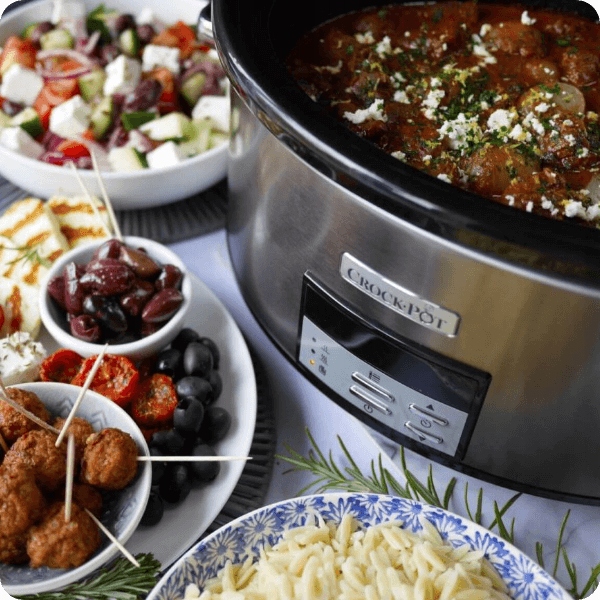 Duży Wolnowar Ceramiczny CrockPot 7.5l cyfrowy, Wyjmowana misa +