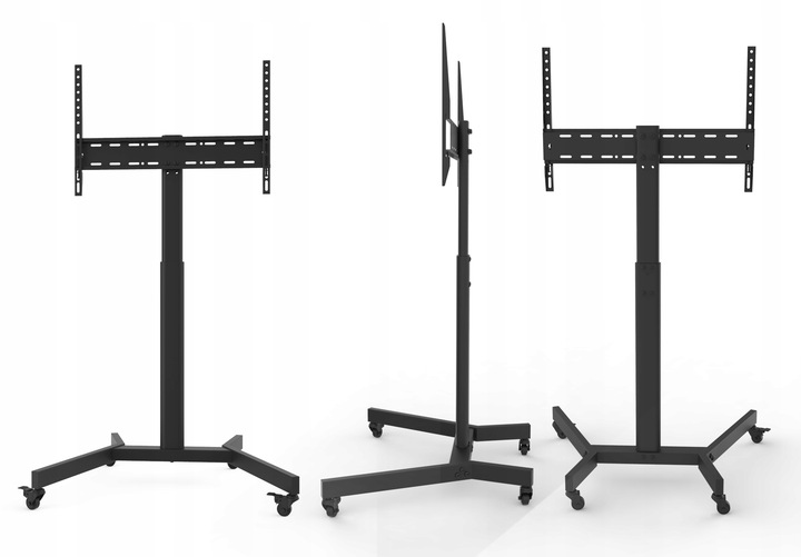 Podłogowy Mobilny Stojak TV pod Telewizor Uniwersalny Regulowany