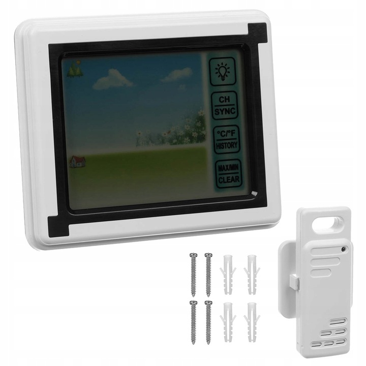 BEZPRZEWODOWA STACJA POGODY HIGROMETR TERMOMETR Z CZUJNIKIEM