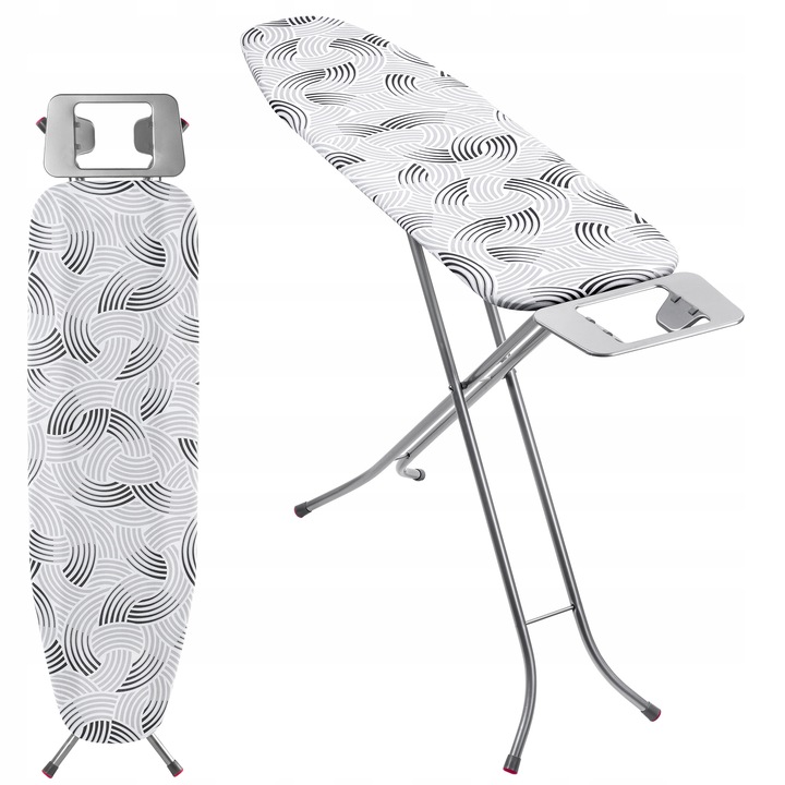 DESKA DO PRASOWANIA 114x34cm SKŁADANA Z UCHWYTEM NA ŻELAZKO LEKKA