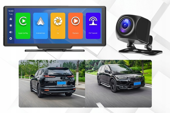 MONITOR SAMOCHODOWY RADIO ANDROID AUTO CARPLAY NAWIGACJA USB WIFI