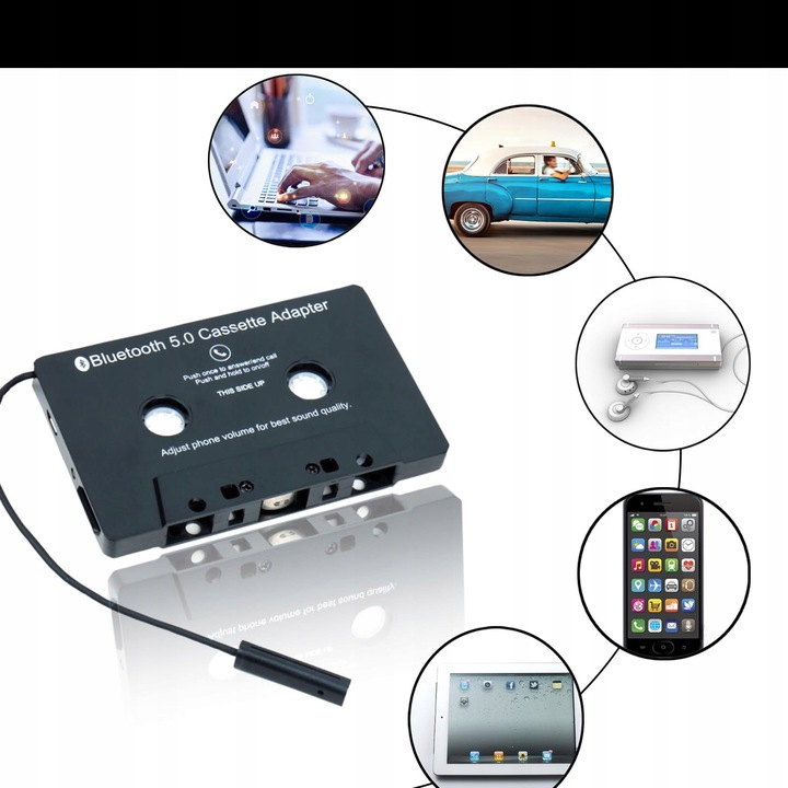 kaseta bluetooth 5.0 do radia adapter transmiter RADIA