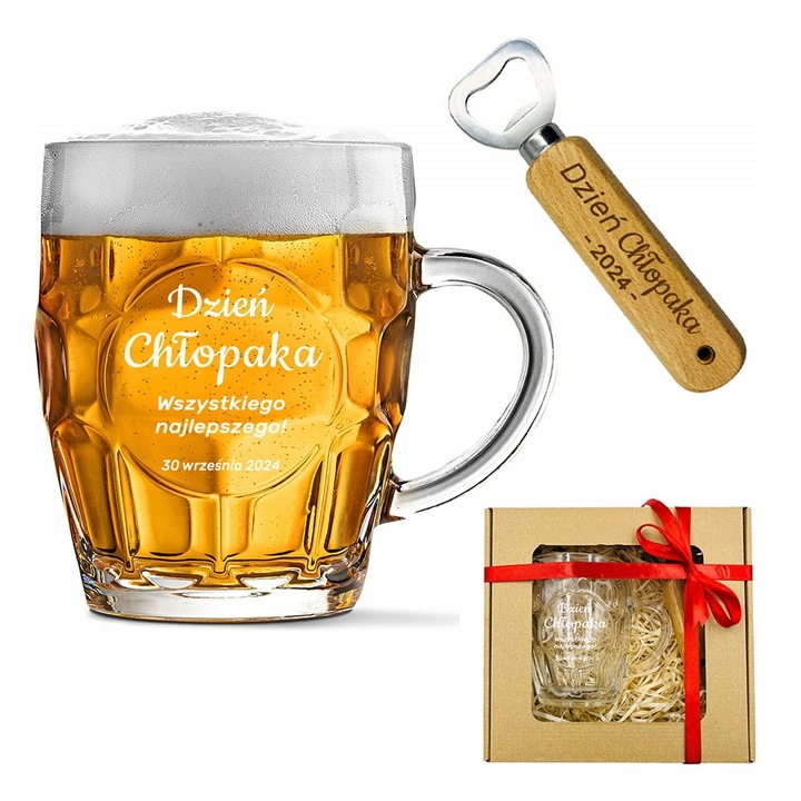 ZESTAW DO PIWA KUFEL + OTWIERACZ PREZENT DZIEŃ CHŁOPAKA dla kolegi z