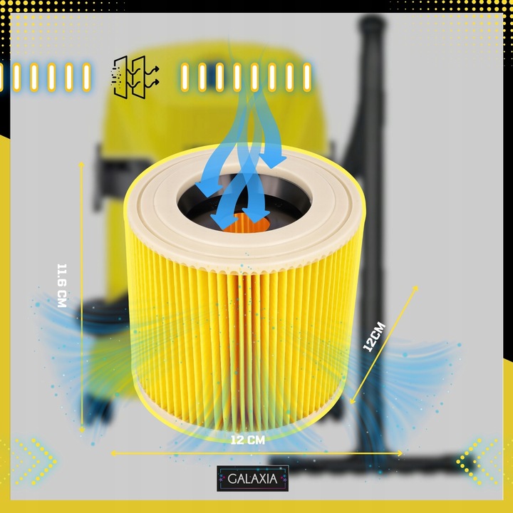 3x FILTR DO ODKURZACZA KARCHER WD3 Filtry 3 SZT WD 3 MV3 WD2 SE4001