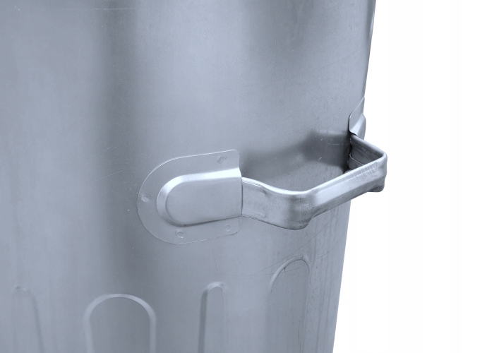 Pojemnik metalowy na śmieci popiół 110l ocynk koła