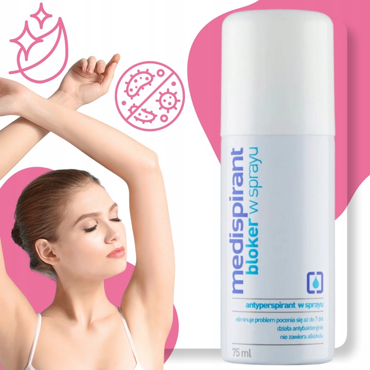 Antyperspirant spray 75 ml Medispirant bloker potu pod pachy