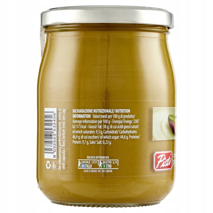 Krem pistacjowy Pisti 600 g 45% pistacji