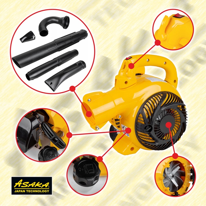 DMUCHAWA spalinowa do liści trawy śniegu ODKURZACZ ogrodowy