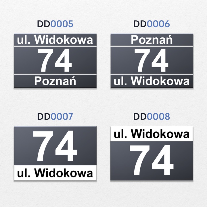 NUMER DOMU numer na dom TABLICZKA ADRESOWA Z NUMEREM DOMU antracyt + KOŁKI