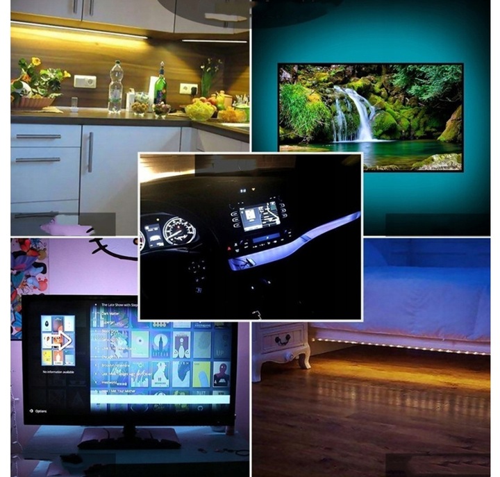 Taśma LED z pilotem zdalnego sterowania zasilana baterią 3m