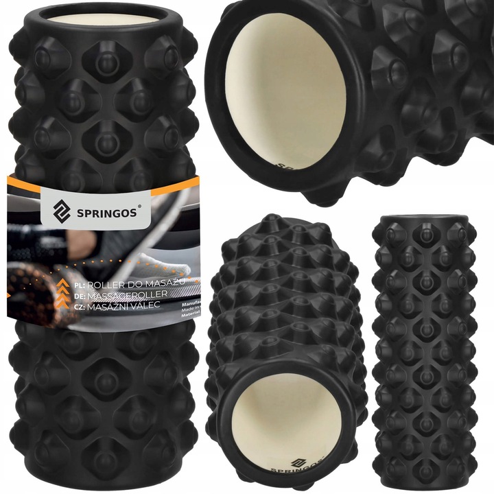 ROLLER WAŁEK DO MASAŻU PLECÓW NÓG RELAKSUJĄCY PIANKOWY 33x10cm DUŻY