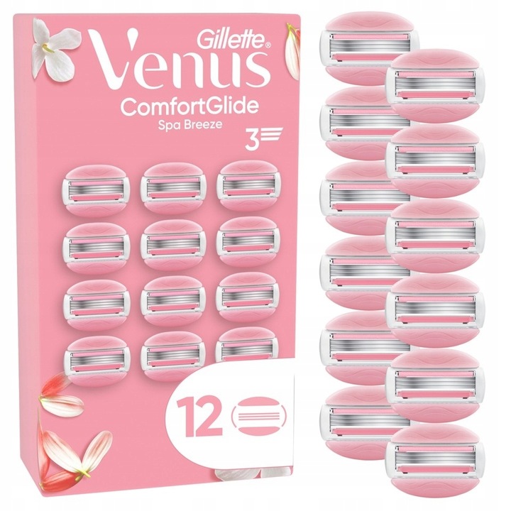 Gillette Venus ComfortGlide Spa Breeze Wkłady Do Golenia Dla Kobiet 12 szt