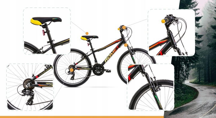 ROWER 24 ROMET RAMBLER SHIMANO GÓRSKI MTB OŚWIETLENIE I STOPKA GRATIS