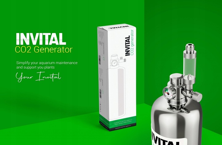 INVITAL Generator CO2 bez nocnego wył. z butlą 2l