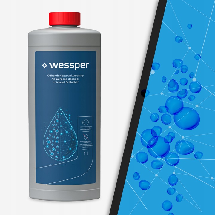 MOCNY Odkamieniacz w Płynie 1L UNIWERSALNY DUŻY Wessper do Ekspresu -1000ml