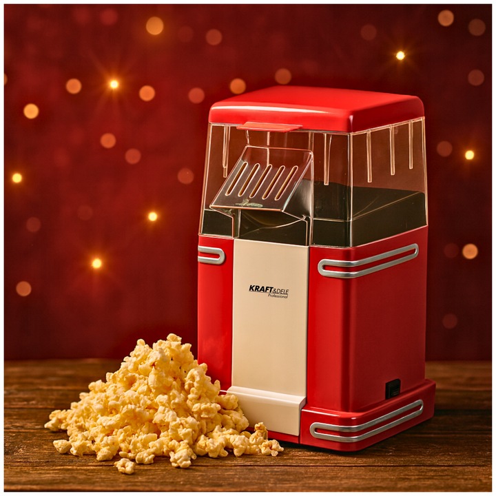 MASZYNA DO POPCORNU DOMOWA URZĄDZENIE MASZYNKA MINI BEZTŁUSZCZOWA