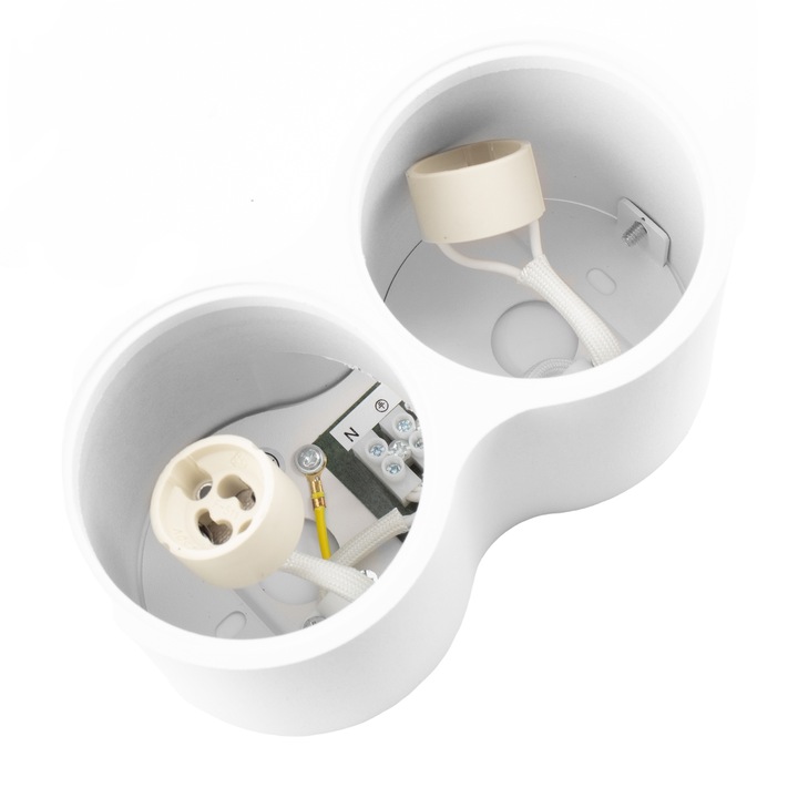 Oprawa NATYNKOWA ruchoma spot 2x GU10 do LED Biała