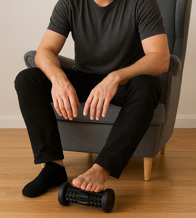 Wałek do masażu stóp z wypustkami Roller z kolcami masażer ciała Rolka 16x8